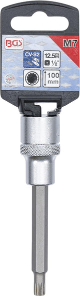 Бита в головке | длина 100 mm | 12,5 mm (1/2") | Spline (XZN) | M7