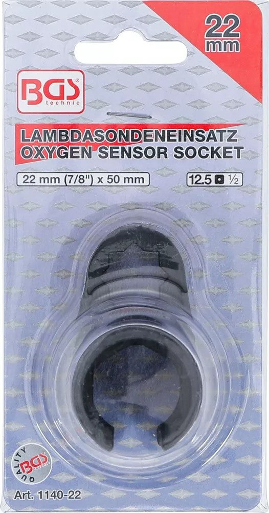 Deguonies jutiklio galvutė | kampinė | 12,5 mm (1/2") | 22 mm (1140-22)