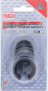 Deguonies jutiklio galvutė | kampinė | 12,5 mm (1/2") | 22 mm (1140-22)