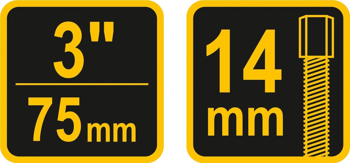 Параллельный двухлапый съёмник подшипников | 75 mm