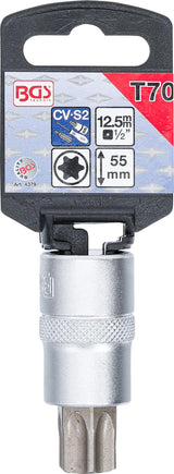 Antgalis įpresuotas į galvutę | 12,5 mm (1/2") | T-Star (Torx) T70 (4379)
