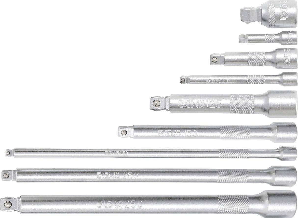 Набор шарнирных удлинителей | 6.3 mm (1/4") / 10 mm (3/8") / 12.5 mm (1/2") | 9 шт.