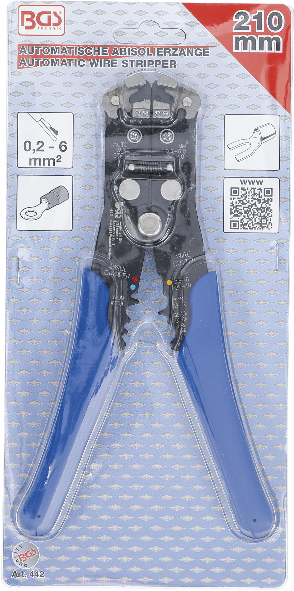 AUTOMATIC WIRE STRIPPER | FOR WIRE Ø 0.13 - 6 MM² | 210 MM (442)