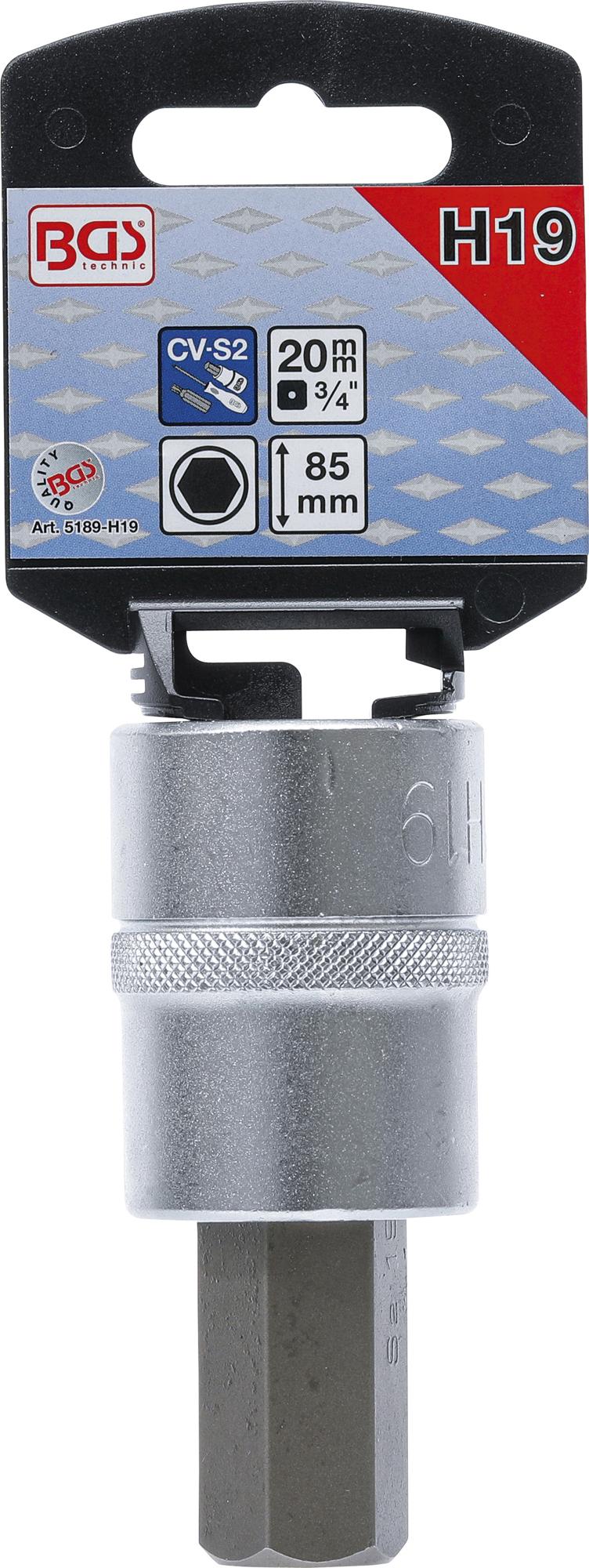 Бита в головке | 20 mm (3/4") | шестигранник 19 mm