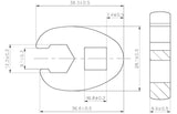 Raktas "varnos koja" | 10 mm (3/8") | 12 mm (1756-12)