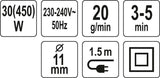 Klijų pistoletas | 11 mm / 450 w (YT-82403)
