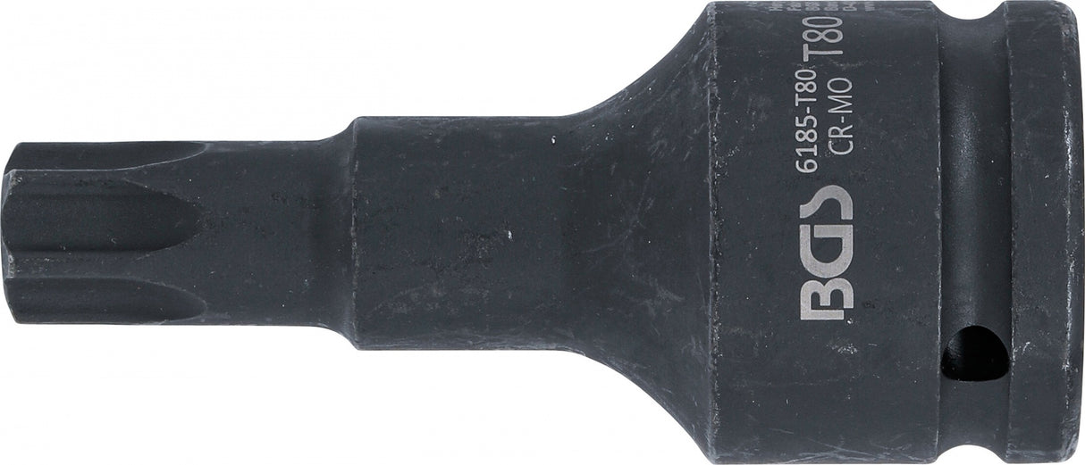 Smūginis antgalis | ilgis 100 mm | 20 mm (3/4") | T-Star (Torx) T80 (6185-T80)