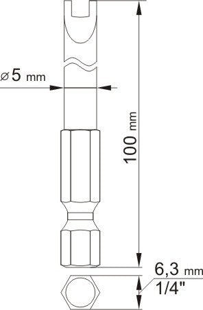 Antgaliai dviūsiai 1/4", 2vnt, : NR4 X100MM; NR8 X100MM (YT-0498)