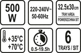 Maisto džiovintuvas | 6 sieteliai | 420-500W (68272)