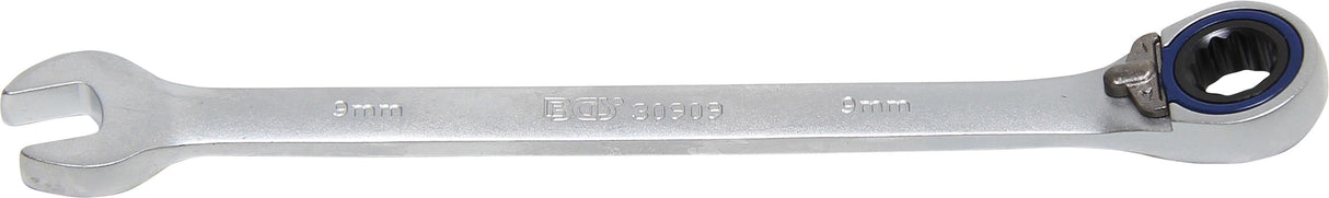 Terkšlinis raktas | su reversu | 9 mm (30909)