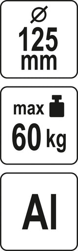 Prisisiurbiantis kėliklis | 125 mm / 60 kg (YT-37235)