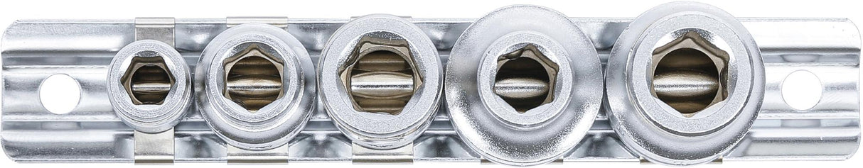 Adapterių rinkinys antgaliams | 6,3 mm (1/4") / 10 mm (3/8") / 12,5 mm (1/2") | 5 vnt. (70103)