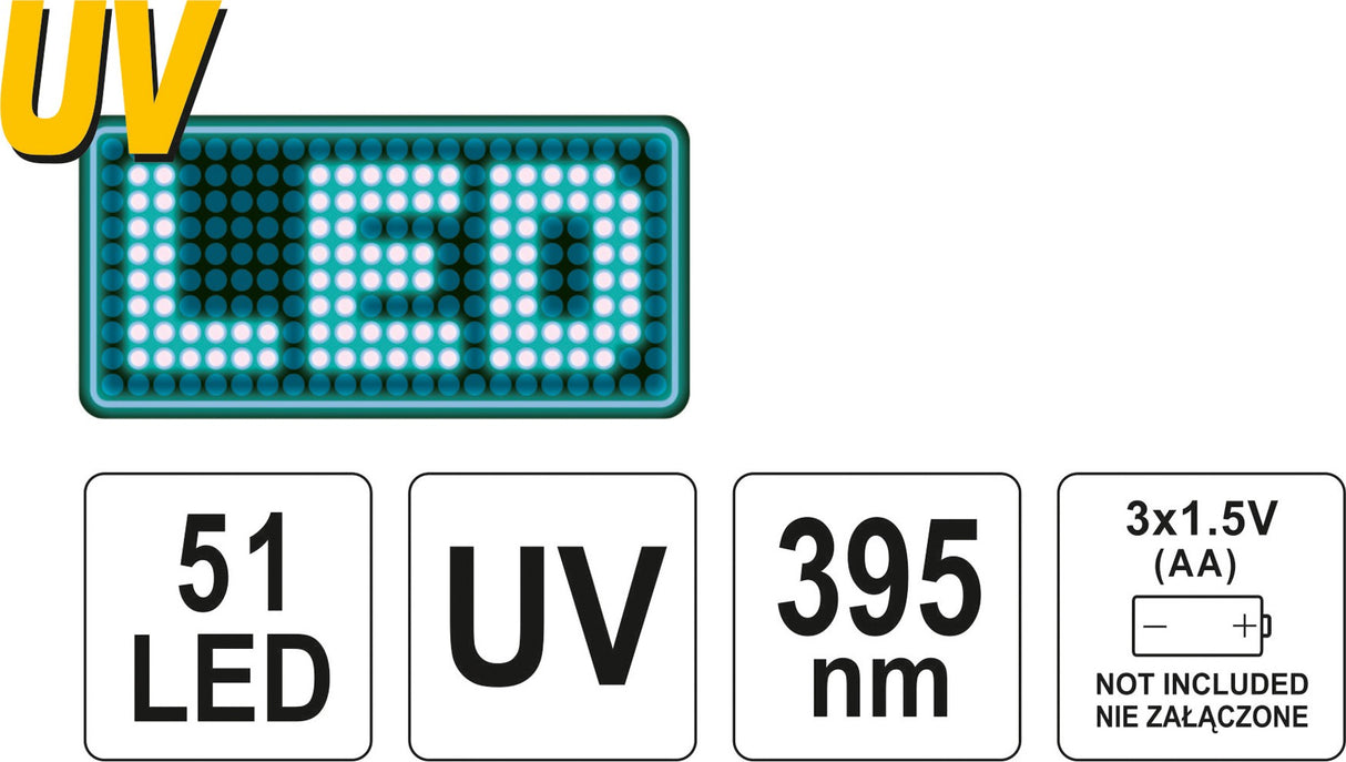 UV фонарь и очки для обнаружения утечек в системе кондиционирования | UV 21 LED