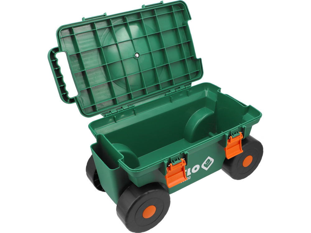 GARDEN TROLLEY WITH 360° SEAT AND STORAGE (90230)