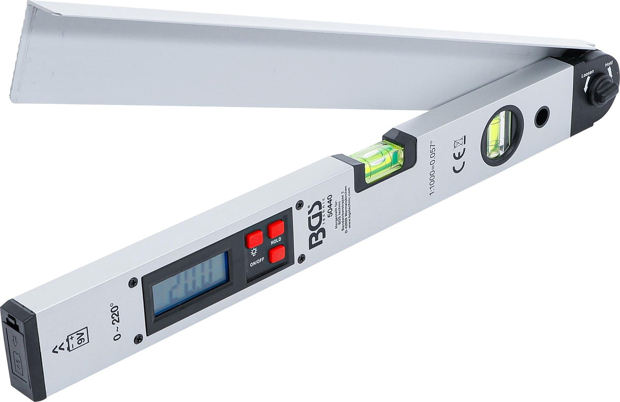 Skaitmeninis LCD gulsčiukas su vandens lygiu | 450 mm (50440)