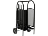 FIREWOOD STAND WITH FIREPLACE ACCESSORIES / TROLLEY UP TO 20 KG | 810 X 420 X 360 MM (33330)
