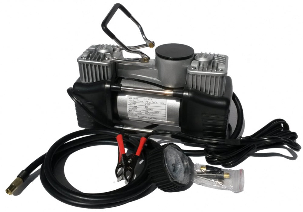 Воздушный компрессор 2x30mm цилиндра, резиновый шланг 12V