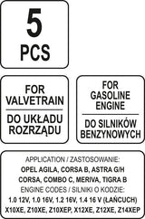 Variklio fiksavimo įrankių rinkinys | Opel (YT-06002)