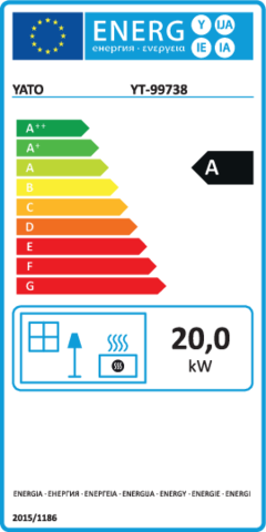 Tepalinis šildytuvas | 20 kW (YT-99738)