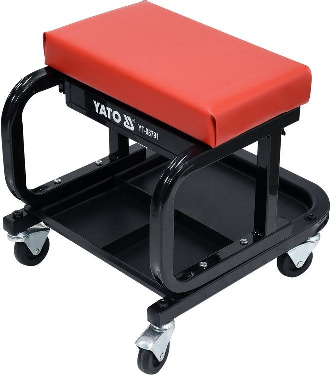 SHOP ROLLER SEAT STOOL WITH TOOL TRAY (YT-08791)