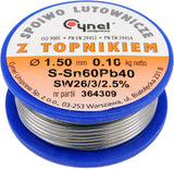 Lydmetalio viela Ø 1,50mm. 100g su fliusu (76814)