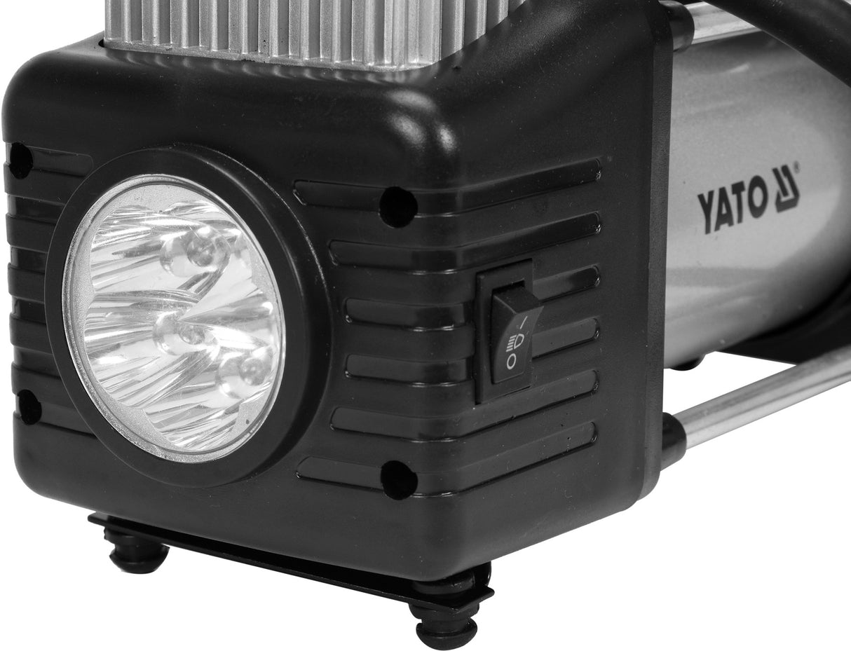Автомобильный компрессор | 2 цилиндра | Led лампа | 12V / 250W