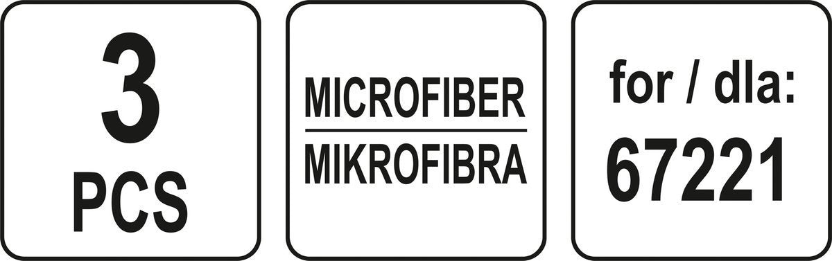 Mikropluoštas garų šluotai 67221 - 3 vnt (67223)