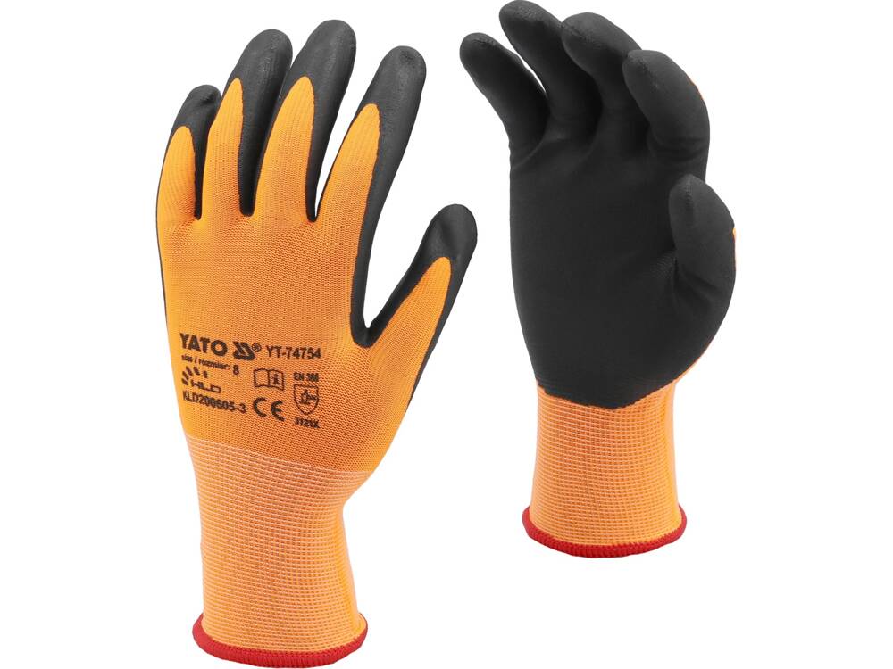 SAFETY GLOVES TOUCHSCREEN FINGERS NITRILE S.10 (YT-74756)