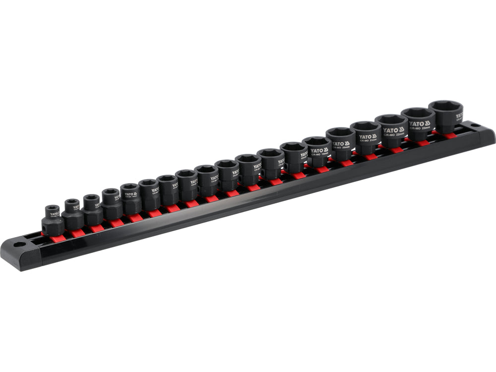 IMPACT SOCKET SET, HEX | 9.5 MM (3/8") | 6 - 24 MM | 19 PCS (YT-10249)