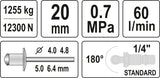 Kniediklis pneumatinis | 4 - 6,4 mm (YT-36177)