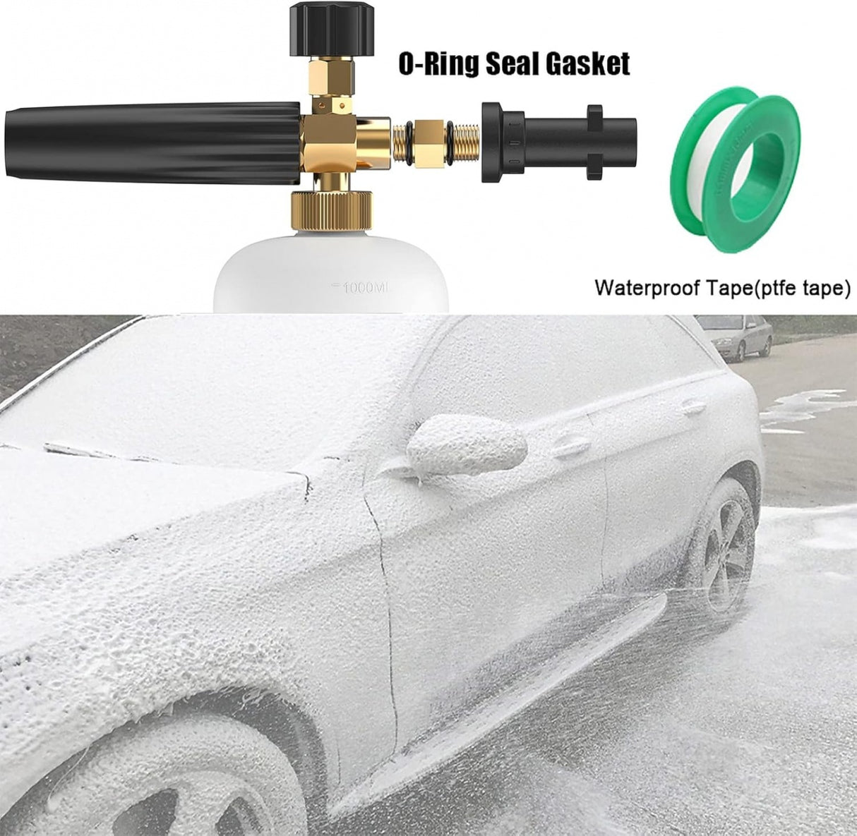 Putų generavimo pistoletas | Snow Foam | aliuminis | 1L (WG1A)