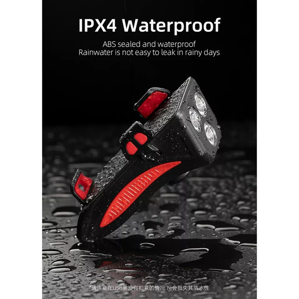 BICYCLE LIGHT WITH PHONE HOLDER | SIGNAL | MULTIFUNCTION / POWERBANK | USB | 3 LED (RBL3)