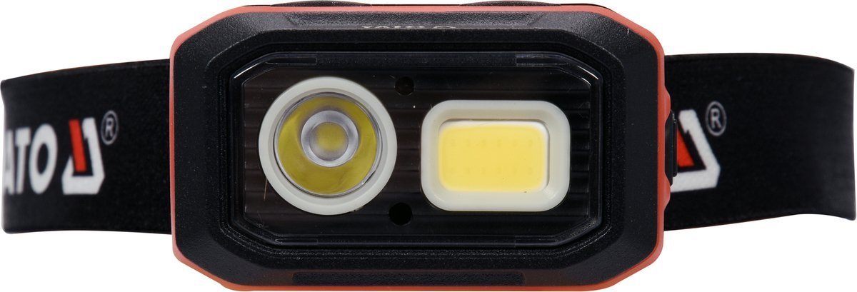 Lempa dedama ant galvos | lygus žibinto reguliavimas / judesio daviklis | 500LM AKU/3XAAA OSRAM LED (YT-08593)