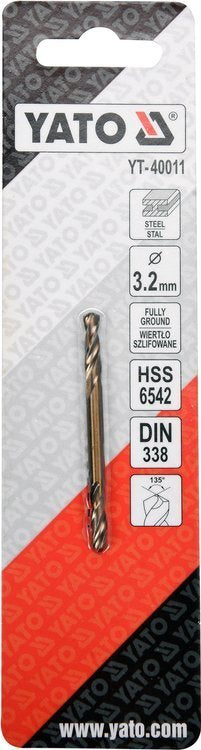 Grąžtas metalui | HSS | dvipusis | 3,2 mm (YT-40011)