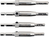 Durų ir langų vyrių grąžtų rinkinys | 4 vnt | 2 - 4.5 mm (22750)
