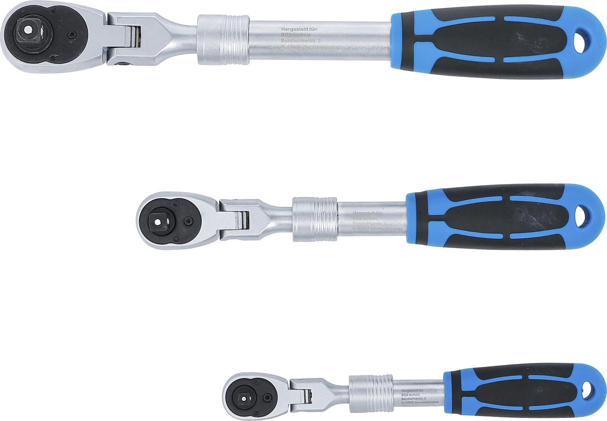 Terkšlių rinkinys | ištraukiamos šarnyrinės | 6,3 mm (1/4") / 10 mm (3/8") / 12,5 mm (1/2") | 3 vnt. (25128)