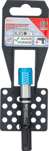 Antgalių laikiklis SDS | vidinis šešiakampis 6,3 mm (1/4") | 80 mm (1732)