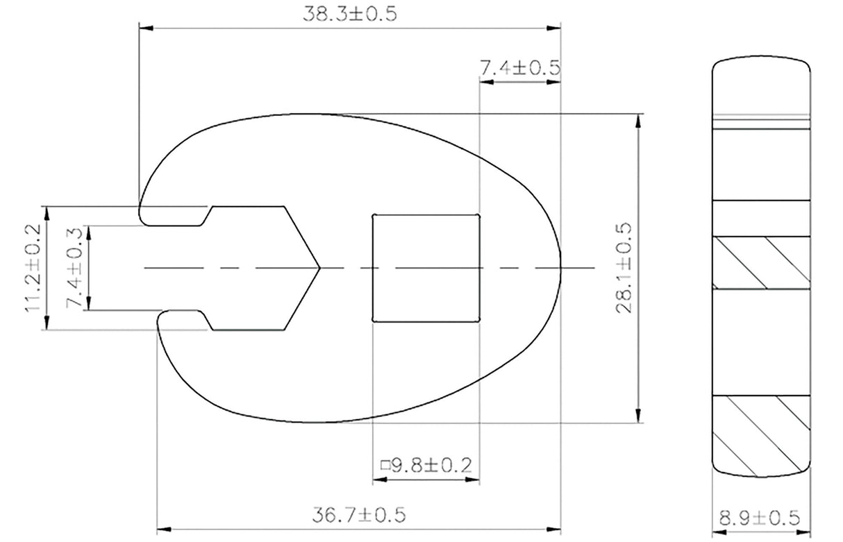 Raktas "varnos koja" | 10 mm (3/8") | 11 mm (1756-11)