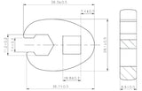 Raktas "varnos koja" | 10 mm (3/8") | 11 mm (1756-11)