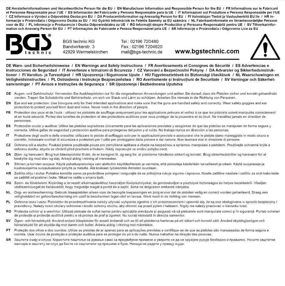 Siurbimo ir oro pūtimo pistoletas | reversinis | 9 vnt. (3292)