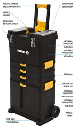 TROLLEY TOOL BOX 3 SEGMENTS (78736)