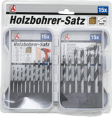 WOOD DRILL SET | 3 - 10 MM | 15 PCS. (50817)