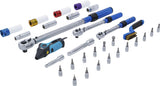 Sukimo momento veržliarakčių rinkinys | 6,3 mm (1/4"), 10 mm (3/8"), 12,5 mm (1/2") | 31 vnt. (74305)