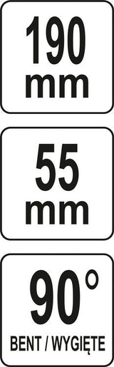 Replės suportų žiedams | 90 ° | vidiniams žiedams | 190 / 55 mm (YT-06561)