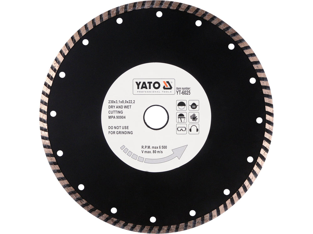 Deimantinis pjovimo diskas turbo HS 230 mm (YT-6025)