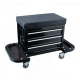 TOOL CABINET / STOOL WITH 3 DRAWERS AND FOLDABLE 2 TRAYS / SHELVES (V7031)
