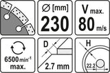 Deimantinis segmentinis pjovimo diskas | 230 mm (YT-6005)