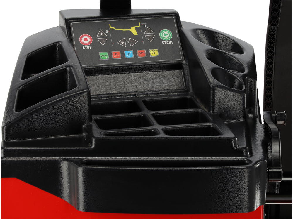 WHEEL BALANCING MACHINE WITH LASER | 250 W | 10–24" | AUTOMATIC A/D MEASUREMENT | ±1 G ACCURACY (YT-08061)