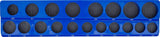 Plastikinis galvučių laikiklis | magnetinis | 12.5 mm (1/2") (74598)