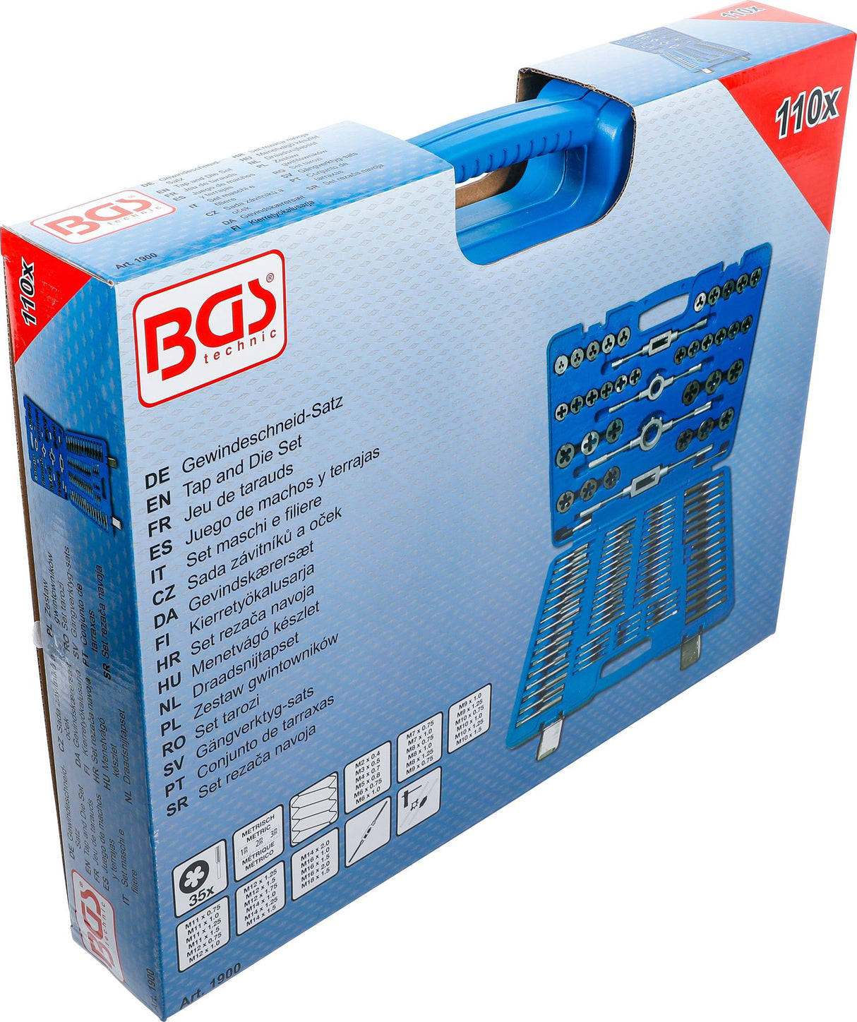 TAP AND DIE SET | M2 - M18 | 110 PCS. (1900)